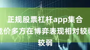 正规股票杠杆app集合竞价多方在博弈表现相对较弱